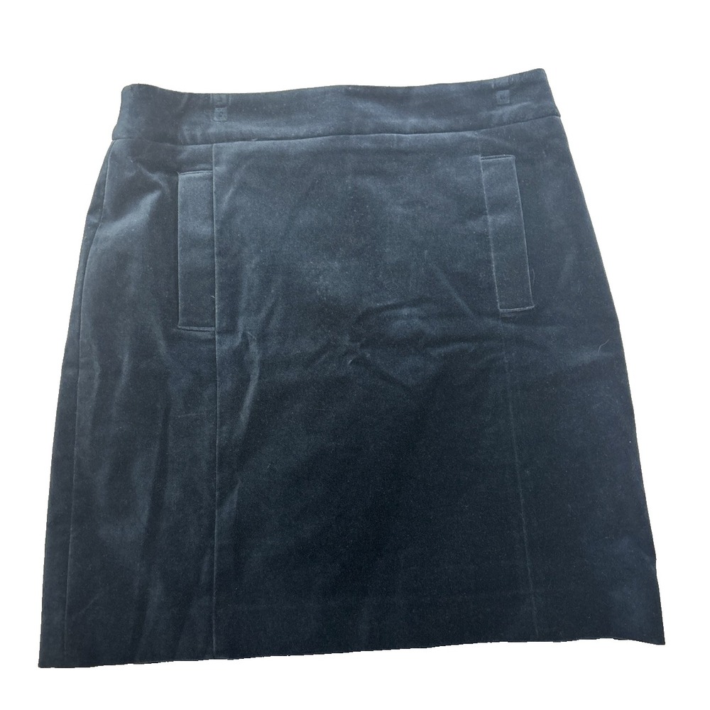 Ann Taylor LOFT Beautiful Velvet Dark Teal Lined Mini Skirt Women's 6P